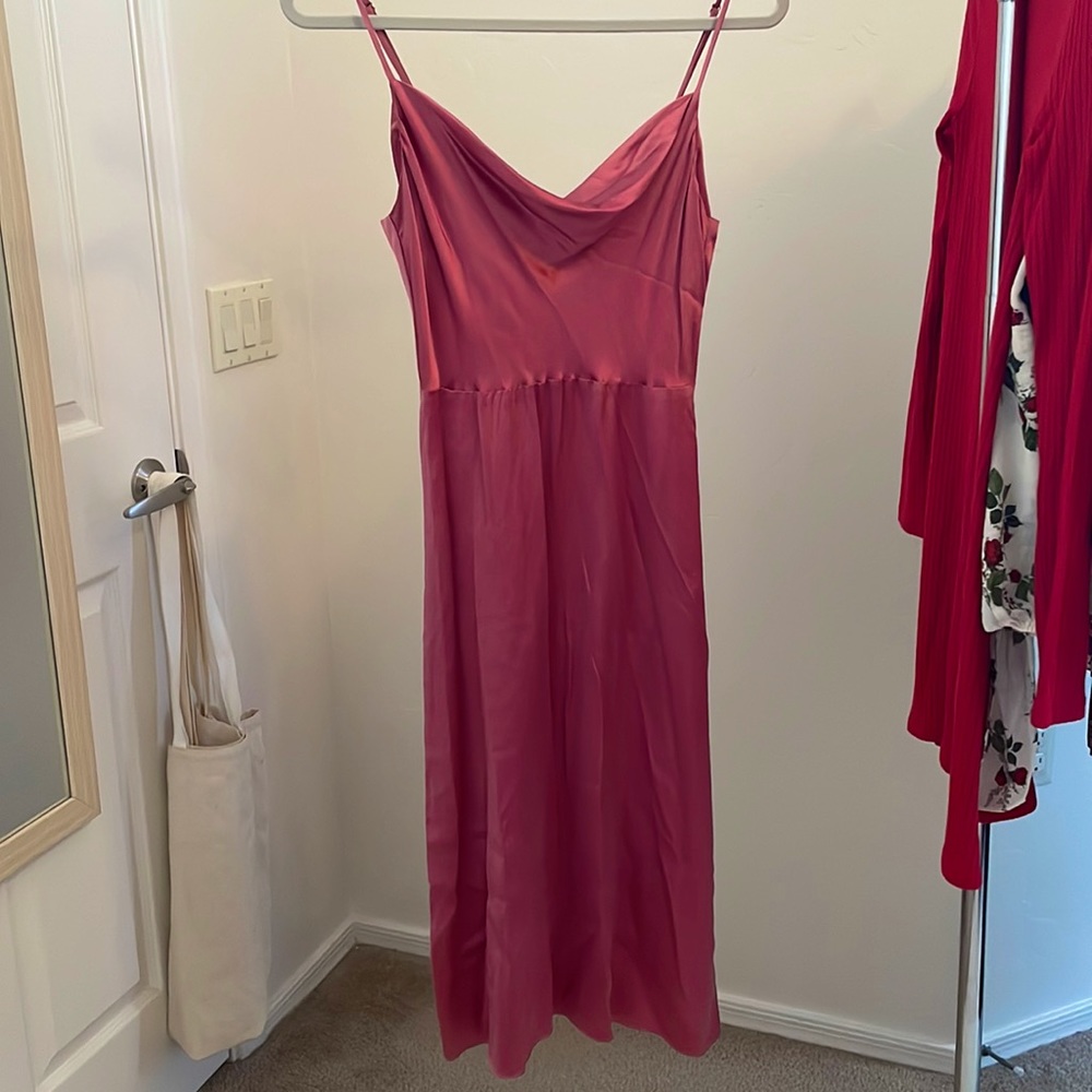 Rose Pink Reformation MIDI Slip Dress